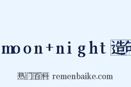 moon+night造句是什么意思的图片